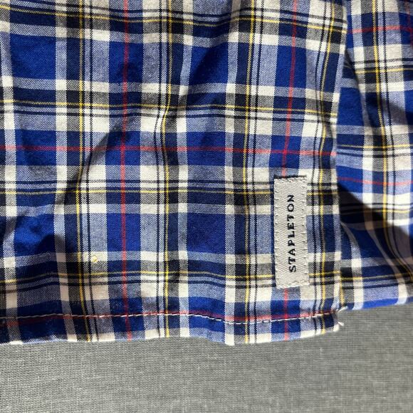 Barbour Shirt Men Size XL Blue Plaid Button Down Tailored Fit Casual Preppy Work - Picture 9 of 11